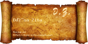 Dósa Zita névjegykártya