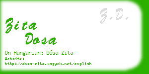 zita dosa business card