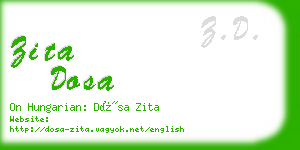 zita dosa business card